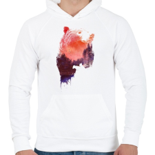 PRINTFASHION Love forever - Férfi kapucnis pulóver - Fehér férfi pulóver, kardigán