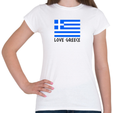 PRINTFASHION LOVE GREECE - Női póló - Fehér női póló