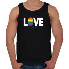 PRINTFASHION LOVE - humanista - LMBT / LMBTQI (131) - Férfi atléta - Fekete atléta, trikó