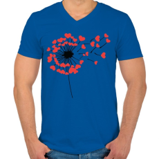 PRINTFASHION Love is in the air - Férfi V-nyakú póló - Királykék
