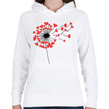 PRINTFASHION Love is in the air - Női kapucnis pulóver - Fehér női pulóver, kardigán