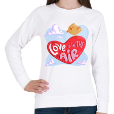PRINTFASHION Love is in the air - Női pulóver - Fehér női pulóver, kardigán