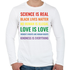 PRINTFASHION Love is LOVE - Férfi hosszú ujjú póló - Fehér férfi póló