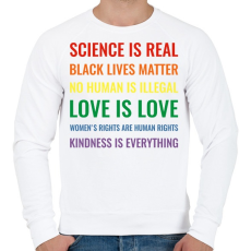 PRINTFASHION Love is LOVE - Férfi pulóver - Fehér