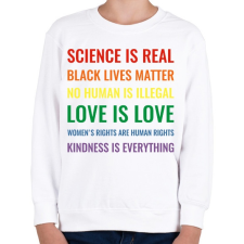 PRINTFASHION Love is LOVE - Gyerek pulóver - Fehér gyerek pulóver, kardigán