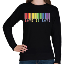 PRINTFASHION Love is love - Női pulóver - Fekete női pulóver, kardigán