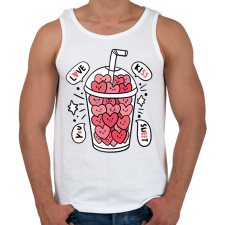 PRINTFASHION Love ital - Férfi atléta - Fehér atléta, trikó