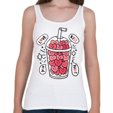 PRINTFASHION Love ital - Női atléta - Fehér női trikó