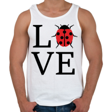 PRINTFASHION Love katicabogár - Férfi atléta - Fehér atléta, trikó