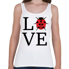 PRINTFASHION Love katicabogár - Női atléta - Fehér női trikó