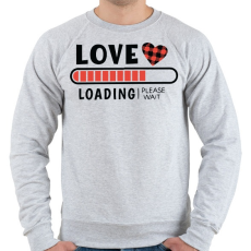 PRINTFASHION Love loading - Férfi pulóver - Sport szürke