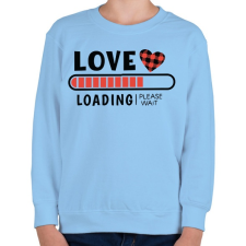 PRINTFASHION Love loading - Gyerek pulóver - Világoskék gyerek pulóver, kardigán