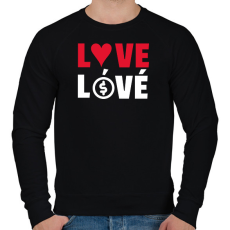 PRINTFASHION LOVE LÓVÉ 4 - Férfi pulóver - Fekete
