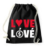 PRINTFASHION LOVE LÓVÉ 4 - Sportzsák, Tornazsák - Fekete
