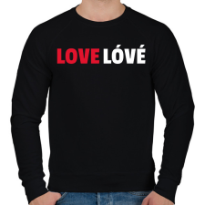 PRINTFASHION LOVE LÓVÉ - Férfi pulóver - Fekete férfi pulóver, kardigán