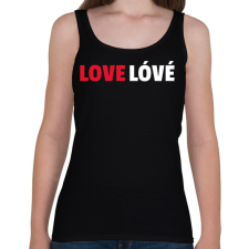 PRINTFASHION LOVE LÓVÉ - Női atléta - Fekete női trikó