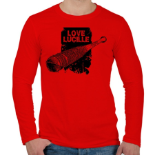PRINTFASHION Love Lucille - Férfi hosszú ujjú póló - Piros férfi póló
