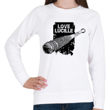 PRINTFASHION Love Lucille - Női pulóver - Fehér női pulóver, kardigán