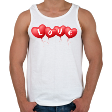 PRINTFASHION Love lufik - Férfi atléta - Fehér atléta, trikó