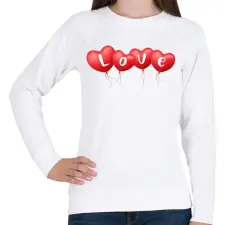 PRINTFASHION Love lufik - Női pulóver - Fehér női pulóver, kardigán