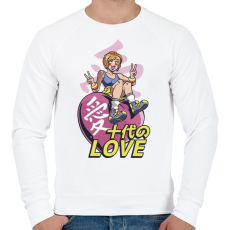 PRINTFASHION Love-manga - szerelem - Férfi pulóver - Fehér