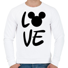 PRINTFASHION Love Mickey - Férfi pulóver - Fehér