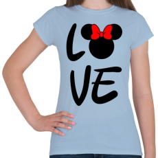 PRINTFASHION Love Minnie - Női póló - Világoskék