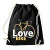 PRINTFASHION Love my Bike - Sportzsák, Tornazsák - Fekete