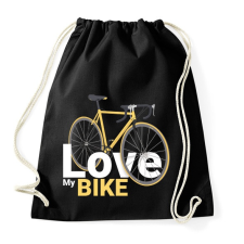 PRINTFASHION Love my Bike - Sportzsák, Tornazsák - Fekete tornazsák