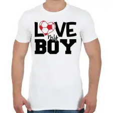 PRINTFASHION Love my boy - Férfi póló - Fehér férfi póló