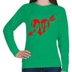 PRINTFASHION LOVE - Női pulóver - Zöld