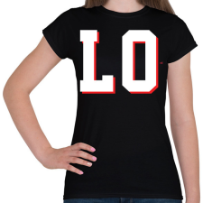 PRINTFASHION Love páros minta szerelem - Női póló - Fekete női póló