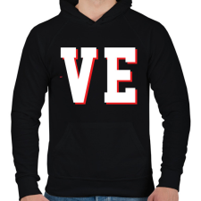 PRINTFASHION Love páros póló szerelmeseknek - Férfi kapucnis pulóver - Fekete férfi pulóver, kardigán