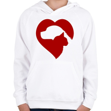 PRINTFASHION Love pets  - Gyerek kapucnis pulóver - Fehér gyerek pulóver, kardigán