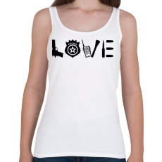 PRINTFASHION Love Police - Női atléta - Fehér