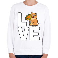 PRINTFASHION Love Quokka - Gyerek pulóver - Fehér gyerek pulóver, kardigán