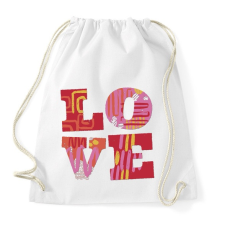PRINTFASHION LOVE - Sportzsák, Tornazsák - Fehér tornazsák