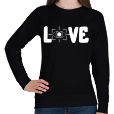 PRINTFASHION Love szemvizsgálat  - Női pulóver - Fekete