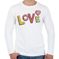 PRINTFASHION LOVE- szerelem - Férfi hosszú ujjú póló - Fehér