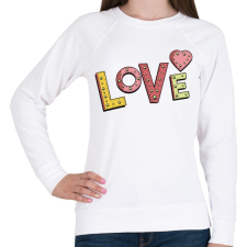 PRINTFASHION LOVE- szerelem - Női pulóver - Fehér női pulóver, kardigán