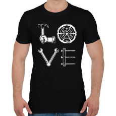 PRINTFASHION Love - Szerszámok - Férfi póló - Fekete