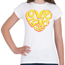 PRINTFASHION Love szív - Női póló - Fehér