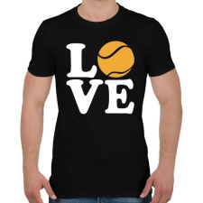 PRINTFASHION Love Tennis - Férfi póló - Fekete férfi póló