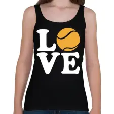 PRINTFASHION Love Tennis - Női atléta - Fekete női trikó