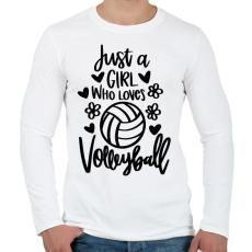 PRINTFASHION Love volleyall - Férfi hosszú ujjú póló - Fehér