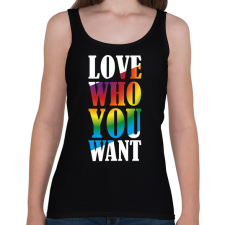 PRINTFASHION Love who you want - Női atléta - Fekete női trikó
