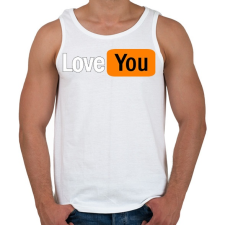 PRINTFASHION love you - Férfi atléta - Fehér atléta, trikó