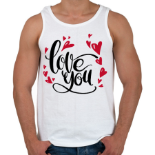 PRINTFASHION love you - Férfi atléta - Fehér atléta, trikó