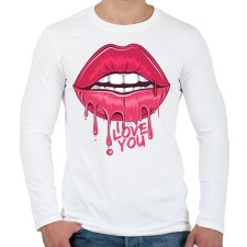 PRINTFASHION Love You - Férfi hosszú ujjú póló - Fehér férfi póló