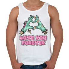 PRINTFASHION Love You Forever - Férfi atléta - Fehér